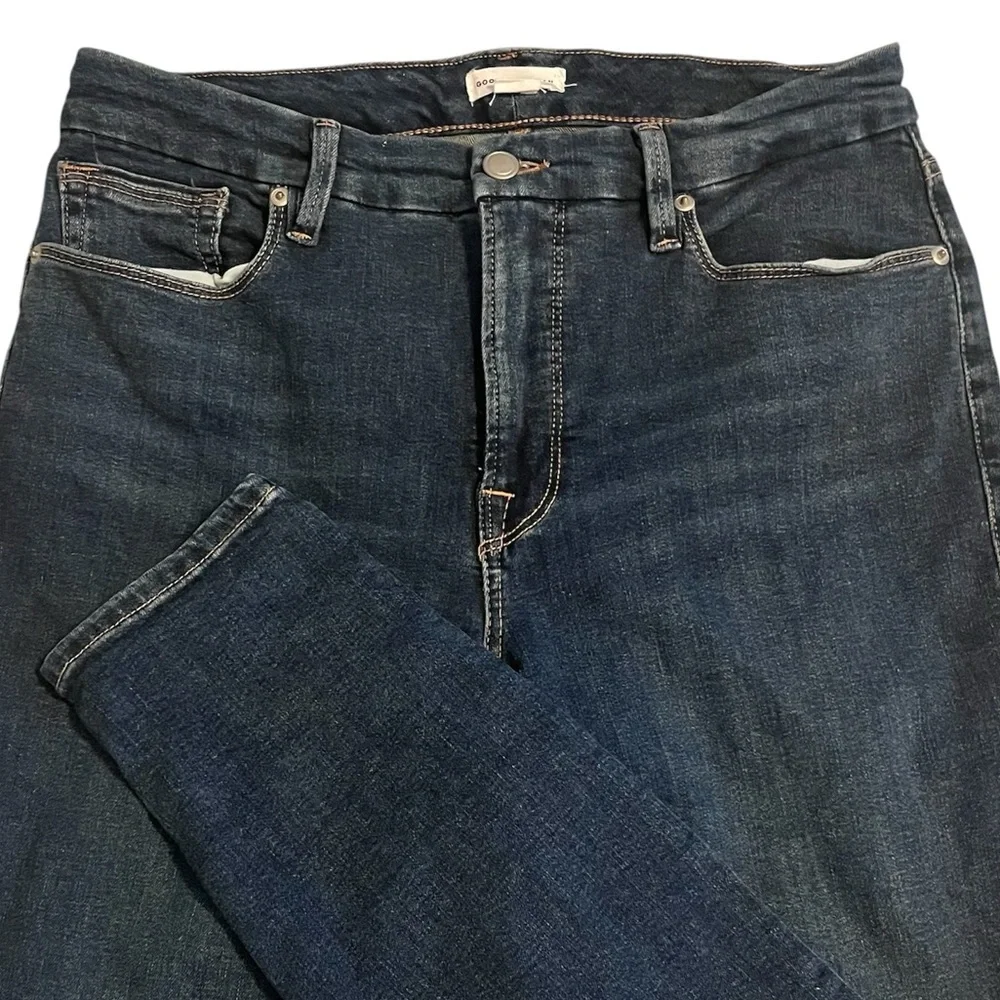 Good American Good Legs High Rise Skinny Jeans Super Stretch- Dark Blue - Picture 7 of 15